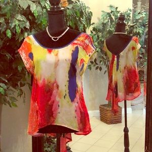Color splash blouse